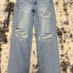 American Eagle Outfitters Light Blue Distressed Jeans
